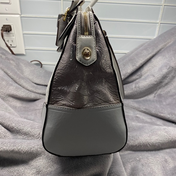 Coach Poppy colour block Grey Leather Satchel - Picture 3 of 12